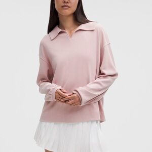 NWT Lululemon Softstreme Pique Oversized Long Sleeved Polo Shirt